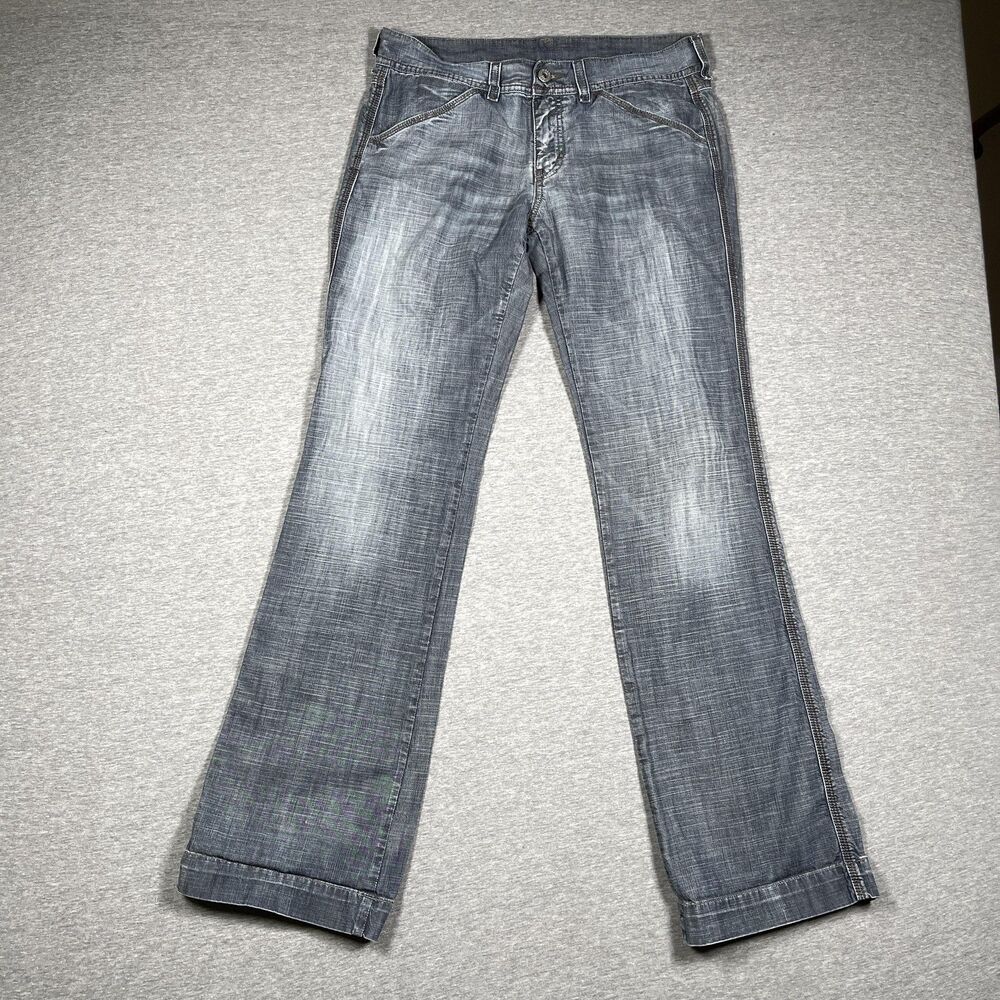 Diesel Nadar Jeans Womens 30 Gray Bootcut Low Rise Vintage Made in Italy Y2K